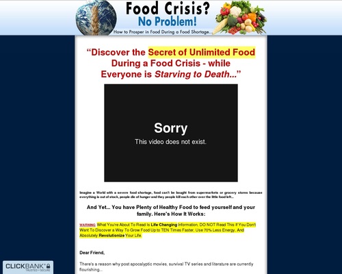 Brand NEW Food Crisis Survival – 12% Insane Conversion