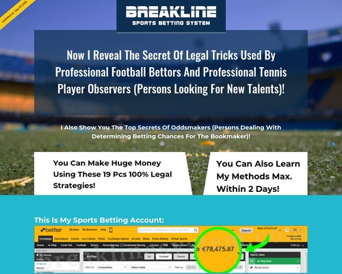 Breakline Sports Betting Training System. 60% Commission!