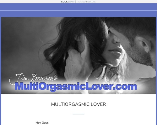 Sex Product: Multi Orgasmic Lover – 50% commission