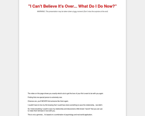 The Breakup Cure – Over $1,500,000 in Testing on Cold Traffic