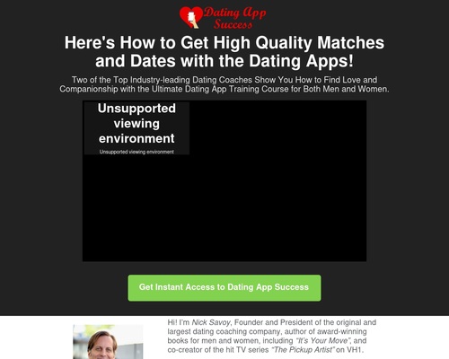 Dating App Success – Dating App Video Training Course for Men & Women