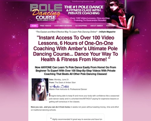 Pole Dancing Courses: *up to $32/sale **Top Aff Makes $1650/Day!