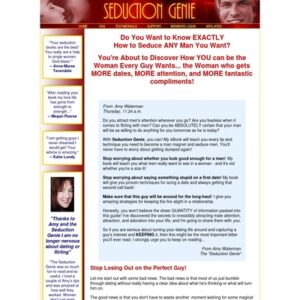 Seduction Genie – How to attract men for women