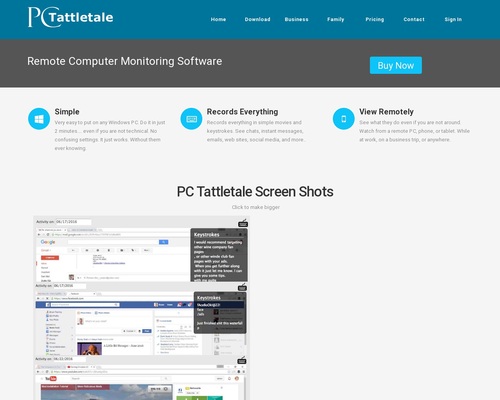 pcTattletale Parental Monitoring Software