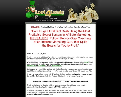 New* Loot4Leads – Your CPA Marketing Package on Steriods!