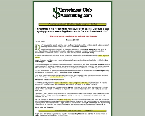 Easy Accounting for Investment Clubs