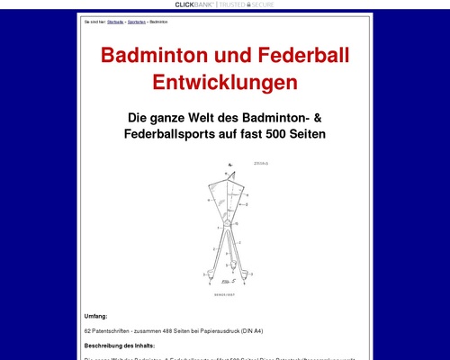 Badminton, Federball Entwicklungen und Technik