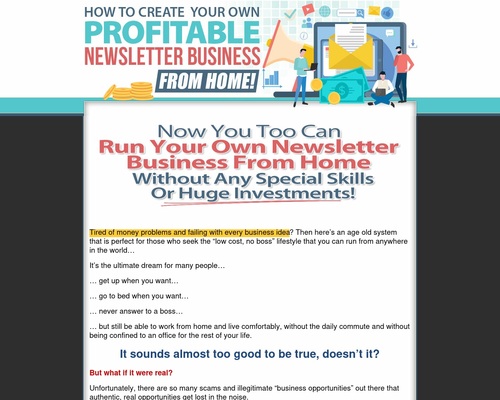How To Create Your Own Profitable Newsletter Business From Home!
