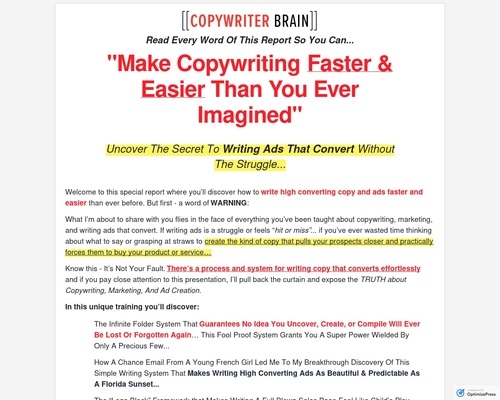 Copywriter Brain Massive Value Program