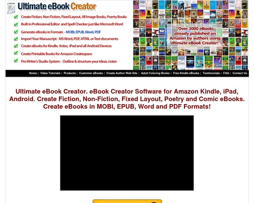 Ultimate Ebook Creator Amazon Kindle MOBI EPUB Word PDF