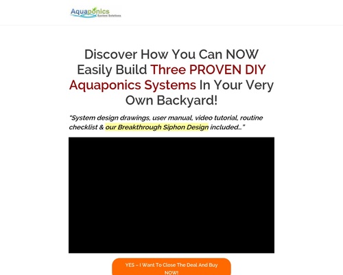 DIY Aquaponics Made Easy ~ Brand New ~ High Conversion!