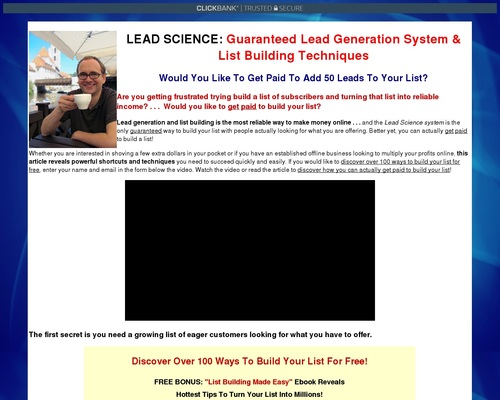 LEAD SCIENCE: Get Paid To Build Your List DAILY Without Selling!