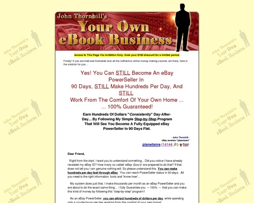 Your Own eBook Business By John Thornhill