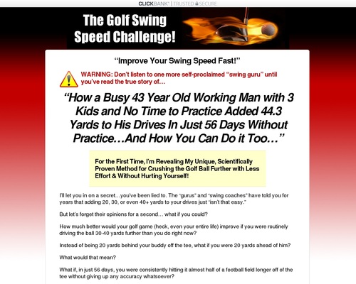 The Golf Swing Speed Challenge