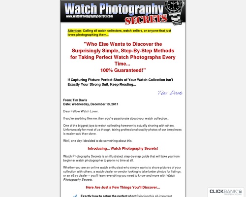 Watch Photography Secrets – Learn How to Take Better Watch Photos Now!