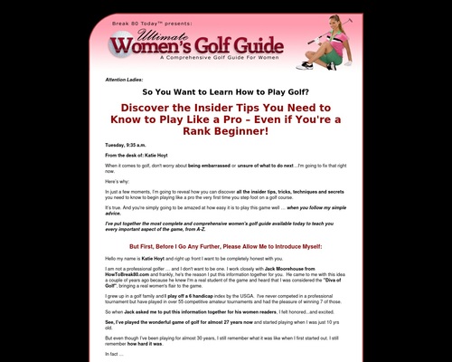 Ultimate Womens Golf Guide