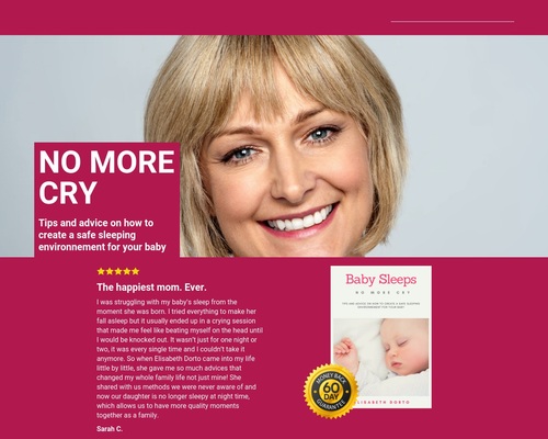 Baby Sleeps – Great Pitch Page – $200 Bonuses – 75% Comm