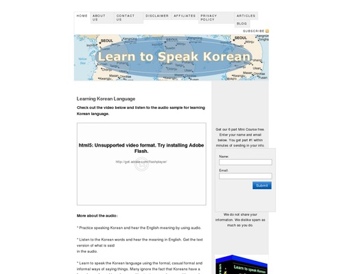 Learn to speak Korean – audio and text