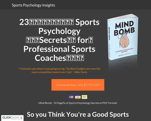 Mind Bomb – 23 Sports Psychology Secrets