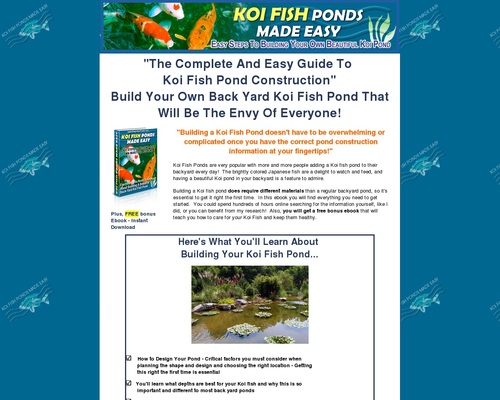 Build An Easy Koi Fish Pond.