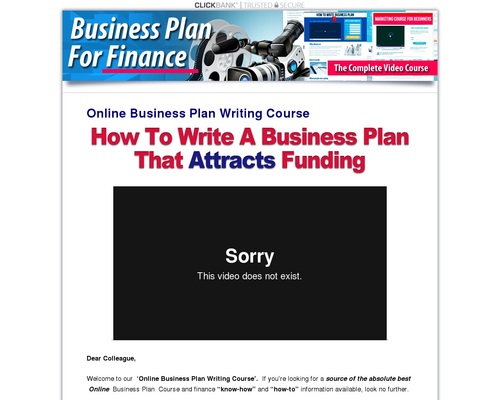 Business Plan For Finance