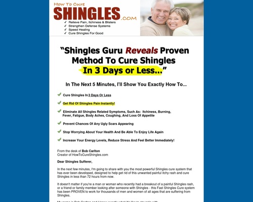 Fast Shingles Cure: Incredible Product w/ Amazing Conversions