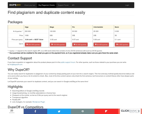 DupeOff – Online Plagiarism and Duplicate Content Detection Software