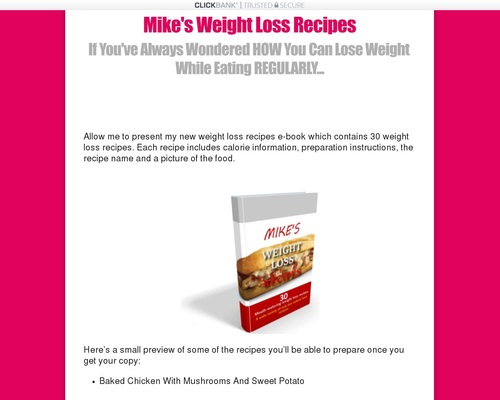 Mike’s Weight Loss Recipes