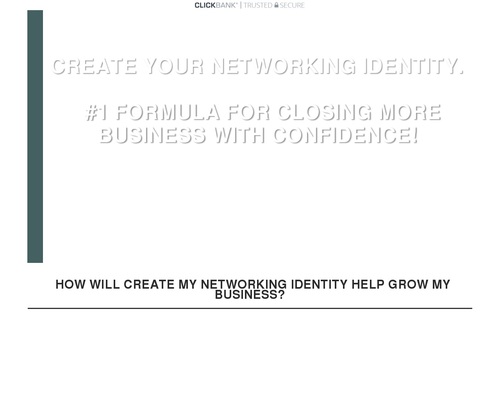 Create Your Networking Identity