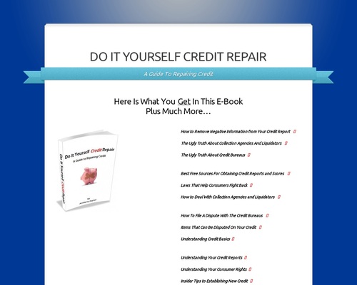 Do It Yourself Credit Repair E-Book