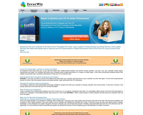 ErrorWiz – #1 Converting PC Registry Cleaner & Error Repair Software.