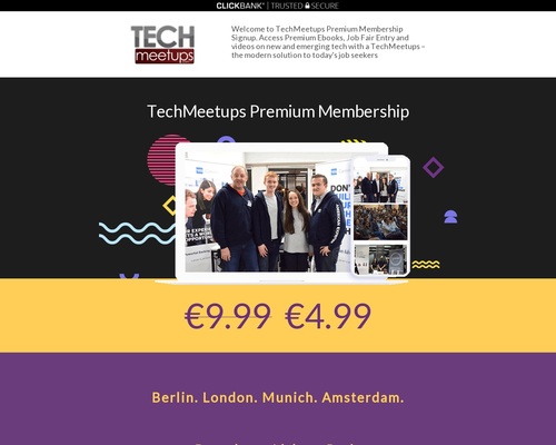 Techmeetups Premium Membership and Job Seeker Turbo Pack