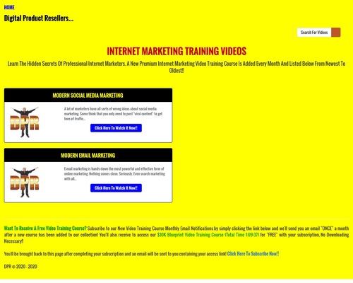 Promote Internet Marketing Training Videos