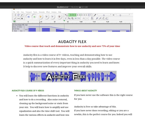 Audacity Flex – With 750 Sound Effects