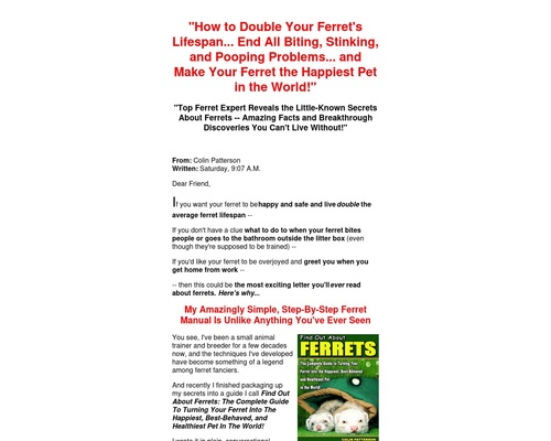 Find Out About Ferrets.