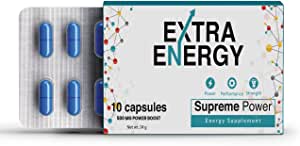10 High Dose Blue Capsules 500mg – Energy Enhancer, Endurance Booster, Stamina Support & Fast Acting Supplements for Male, Formulated for Men with Herbal Active Ingredients Review
