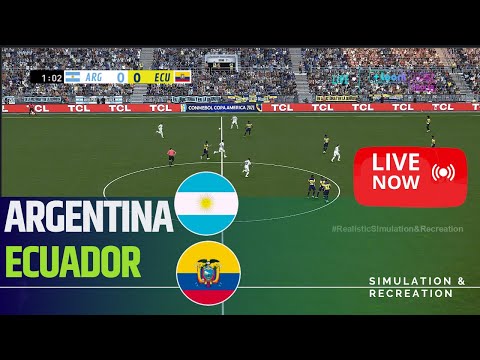 🔴 Argentina vs Ecuador LIVE 🏆 | ⚽ LIVE match today video game simulation and recreation