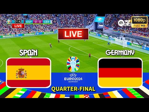 LIVE🔴| SPAIN vs GERMANY || UEFA Euro 2024 || QUARTER-FINAL || Live Football Match || PES 21