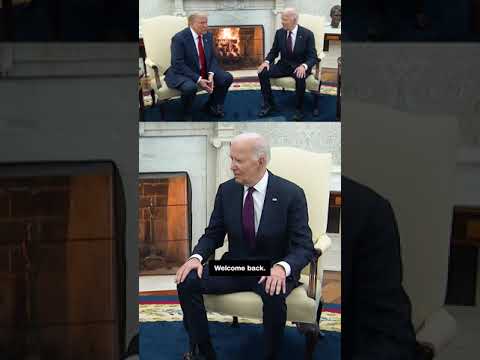 Biden greets Trump at the White House