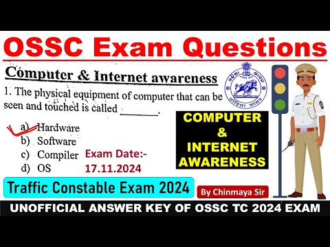 Computer and Internet Questions/OSSC Traffic Constable Exam 24/Unofficial Questions/By Chinmaya Sir