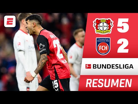 BAYER LEVERKUSEN GOLEÓ 5-2 al Heidenheim con GOL de Exequiel Palacios | RESUMEN | Bundesliga